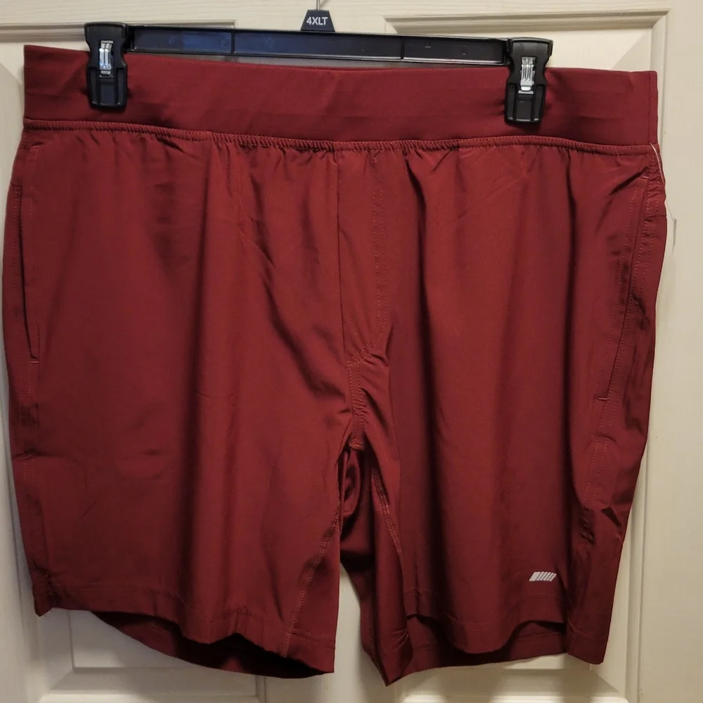 🌴 Amazon Basics Maroon Athletic Shorts Size XL NWOT - Picture 3 of 8
